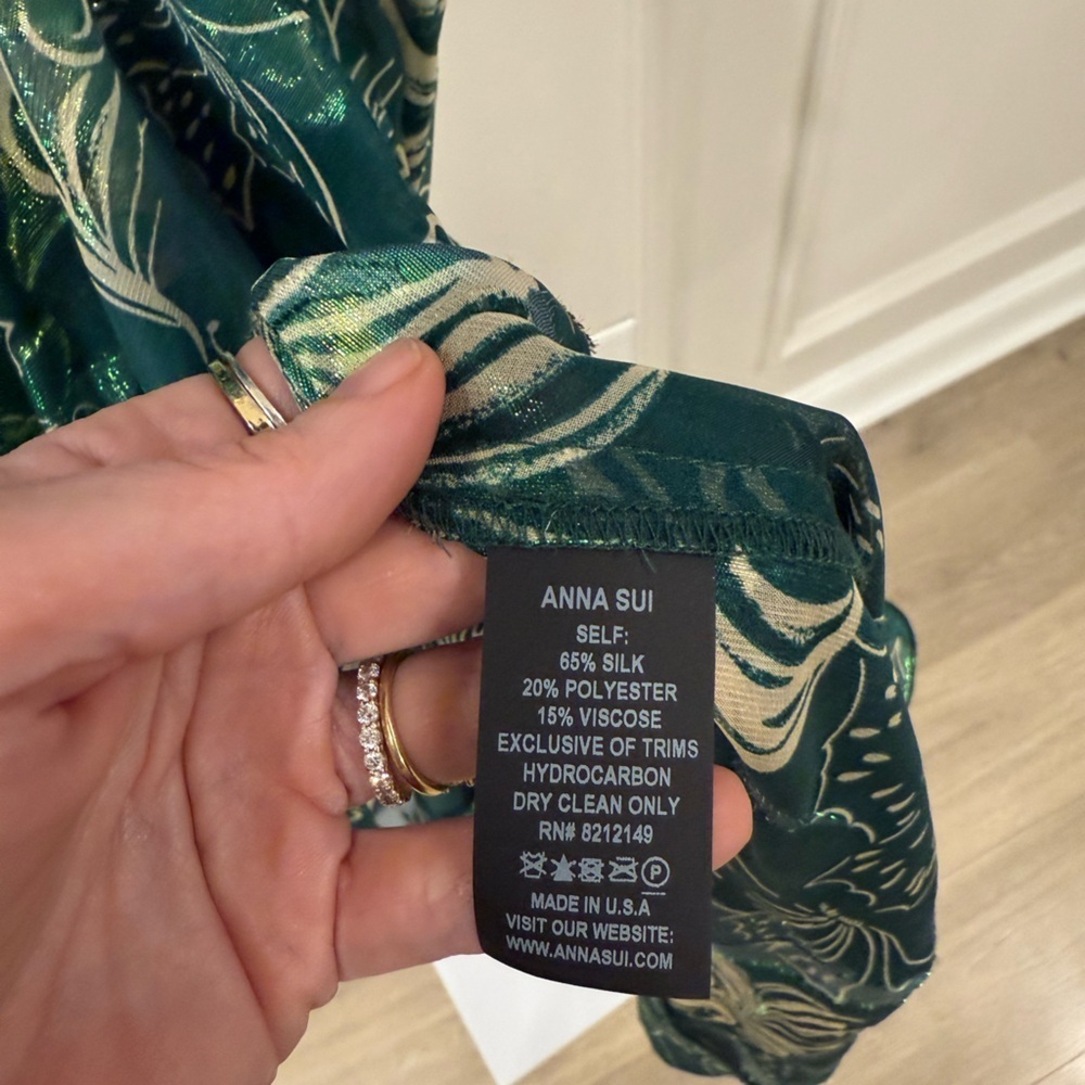 Anna Sui Midi Dress in Green - Picture 7 of 13